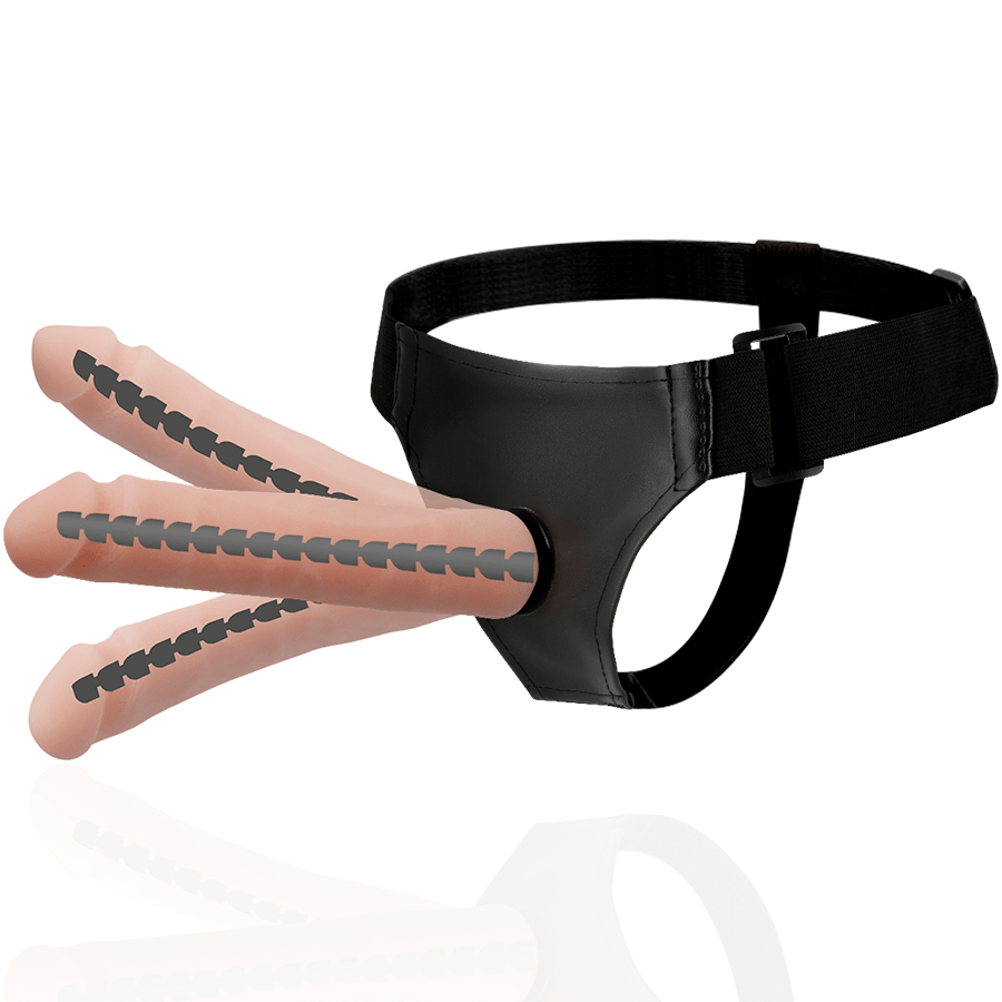 ARNÉS DERICK CON DILDO ARTICULABLE  22,5 CM