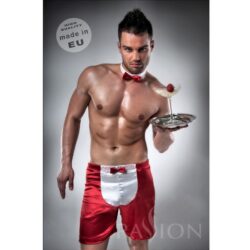 DISFRAZ CAMARERO SEXY ROJO/BLANCO PASSION  S/M