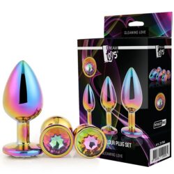 SET 3 PLUGS LOVE MULTICOLOR