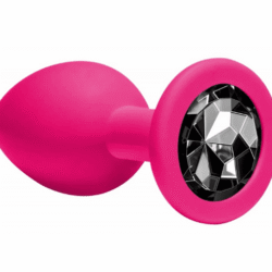 PLUG JOYA ANAL SILICONA ROSA NEGRO S