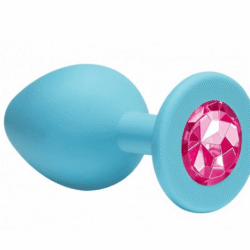PLUG JOYA ANAL SILICONA TURQUESA ROSA M