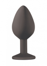 PLUG JOYA ANAL SILICONA NEGRO/DORADO – M –