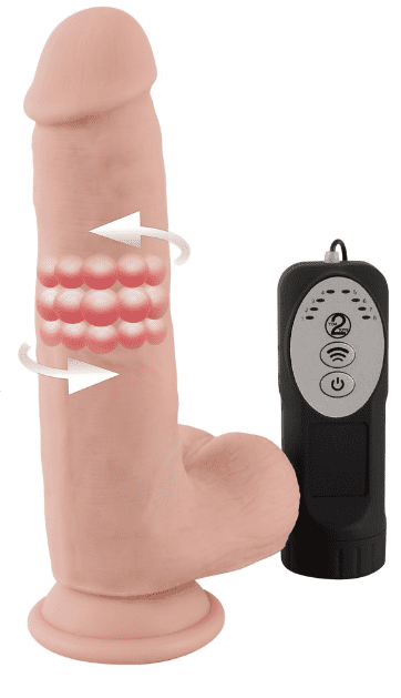 DILDO VIBRADOR Y ROTADOR SILICONA MÉDICA