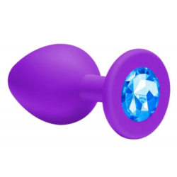 PLUG JOYA ANAL SILICONA MORADO/AZUL -S-
