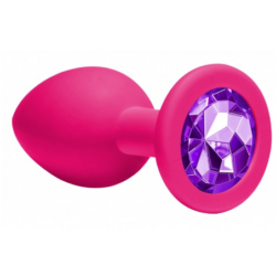 PLUG JOYA ANAL SILICONA ROSA/MORADO -M-