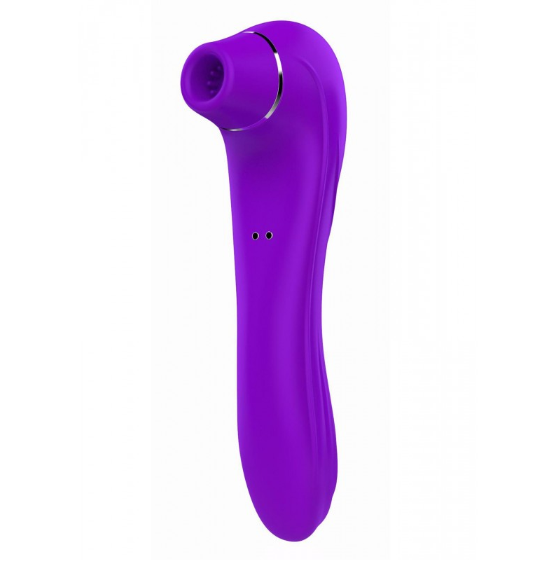 MASSAGER MORADO SUCCIONADOR + VIBRADOR RECARGABLE