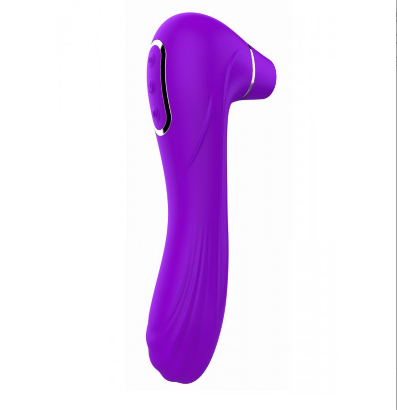 MASSAGER MORADO SUCCIONADOR + VIBRADOR RECARGABLE