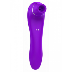 MASSAGER MORADO SUCCIONADOR + VIBRADOR RECARGABLE