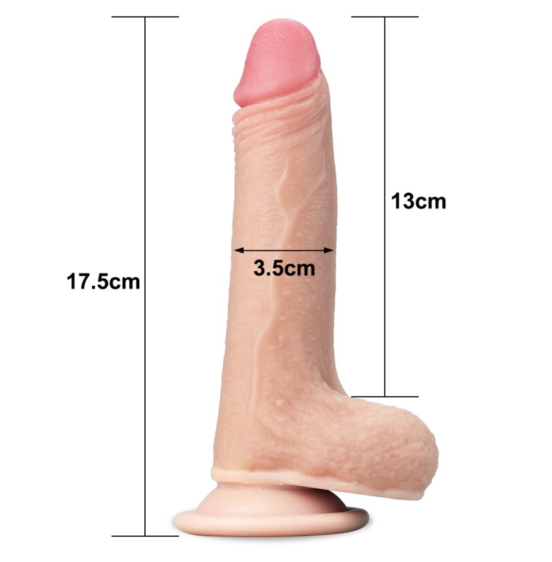 DILDO CON PIEL DESLIZANTE (17,5CM)
