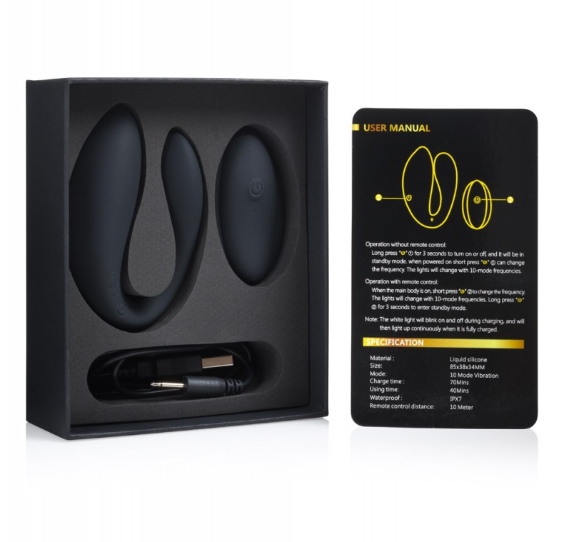 VIBRADOR PARA PAREJAS RECARGABLE 12 MODOS