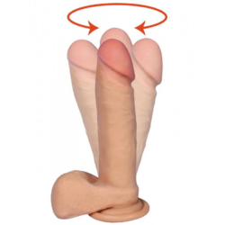 DILDO ROTADOR Y VIBRADOR 7 MODOS 17,5 X 4CM